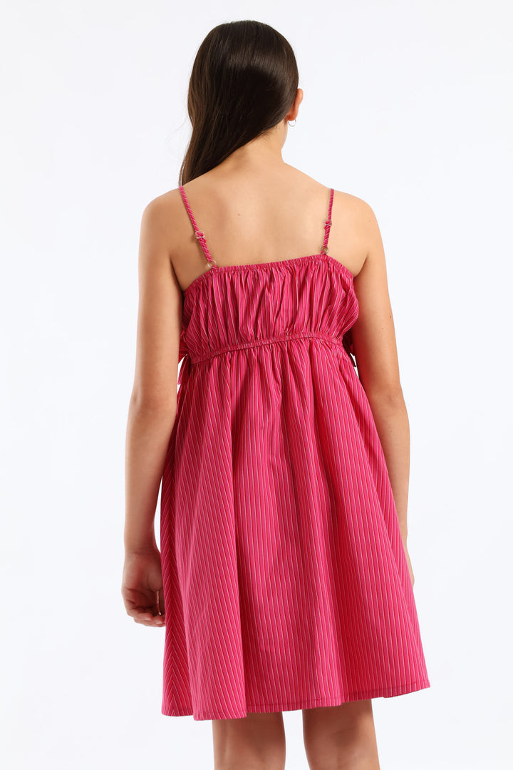 Girls Rara Bodice Dress - Magenta