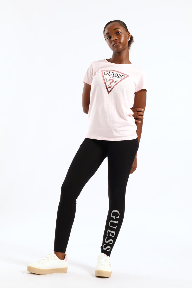 Girls Logo Leggings - Black