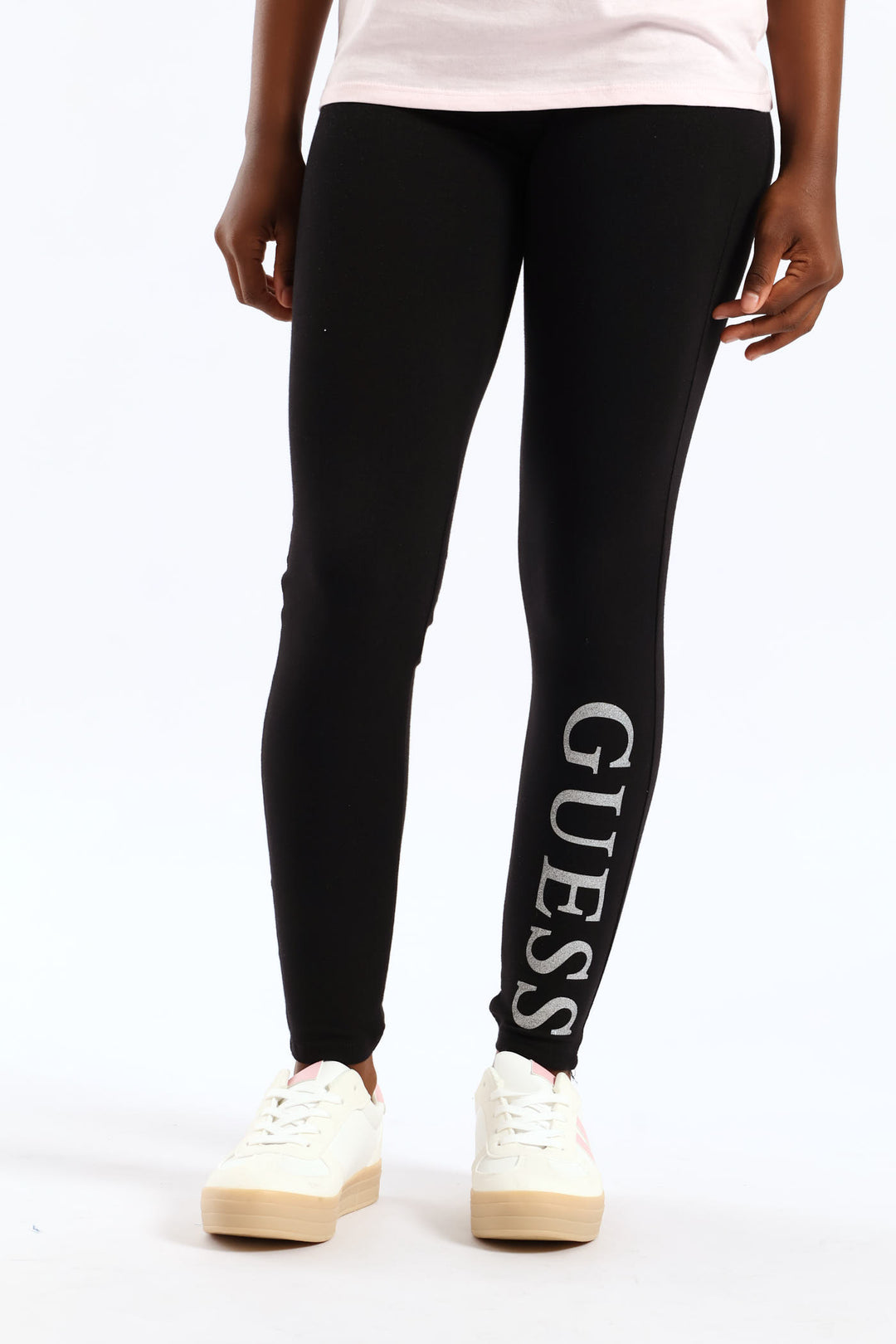 Girls Logo Leggings - Black