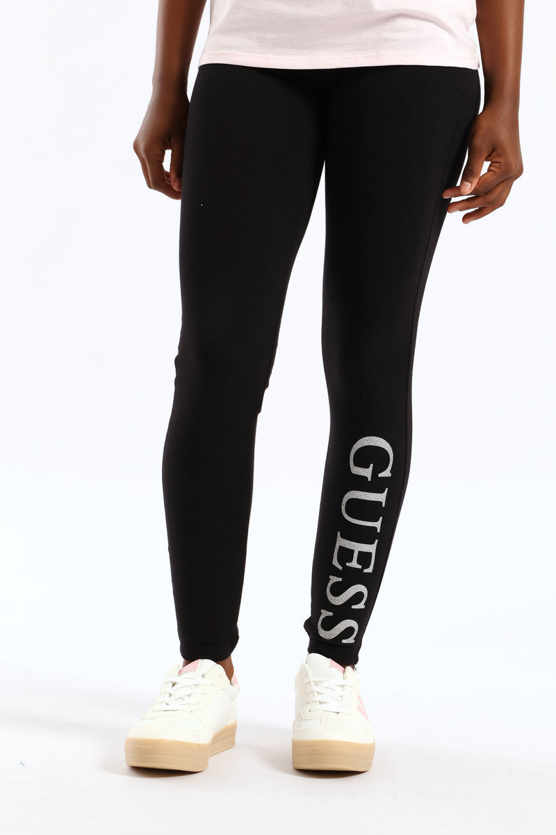 Girls Logo Leggings - Black