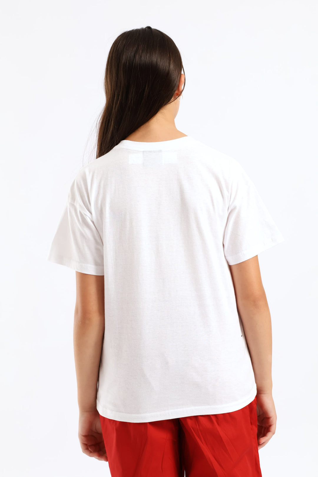 Girls Reverse Sequin Heart Top - White