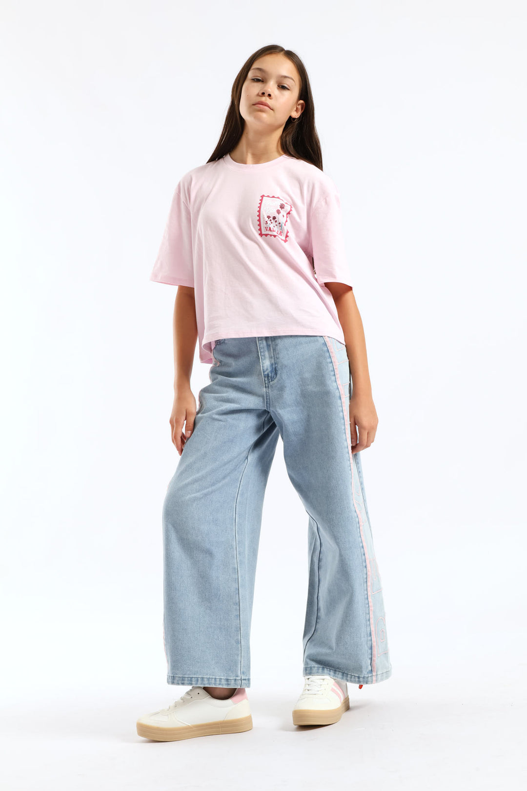 Girls Puerto Rico Boxy Tee - Pink