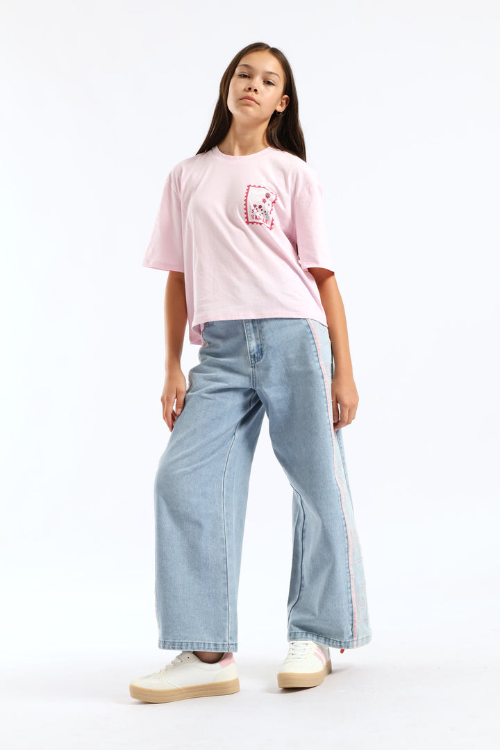 Girls Puerto Rico Boxy Tee - Pink