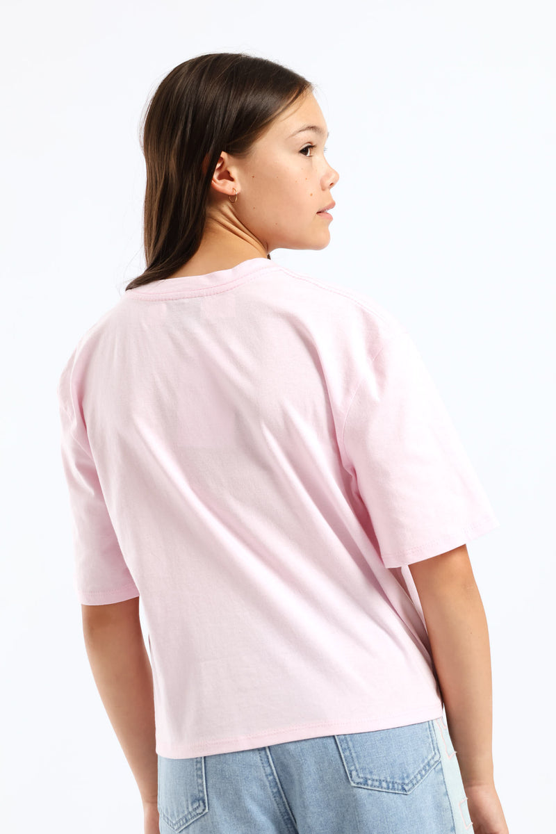 Girls Puerto Rico Boxy Tee - Pink