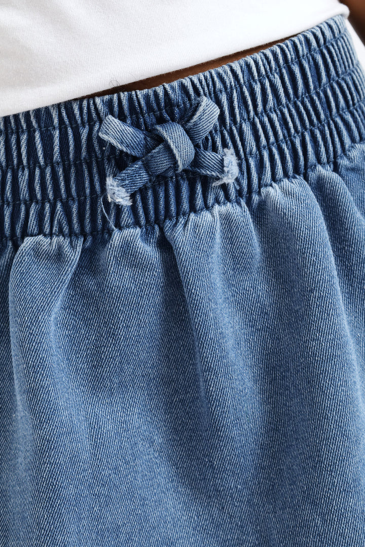 Girls Woven Skirt - Blue