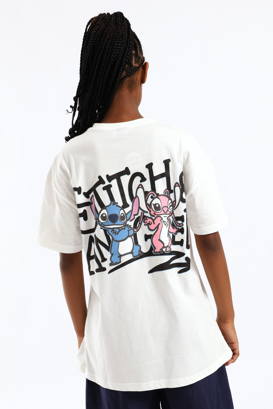 Stitch & Angel Oversized Tee - Off White