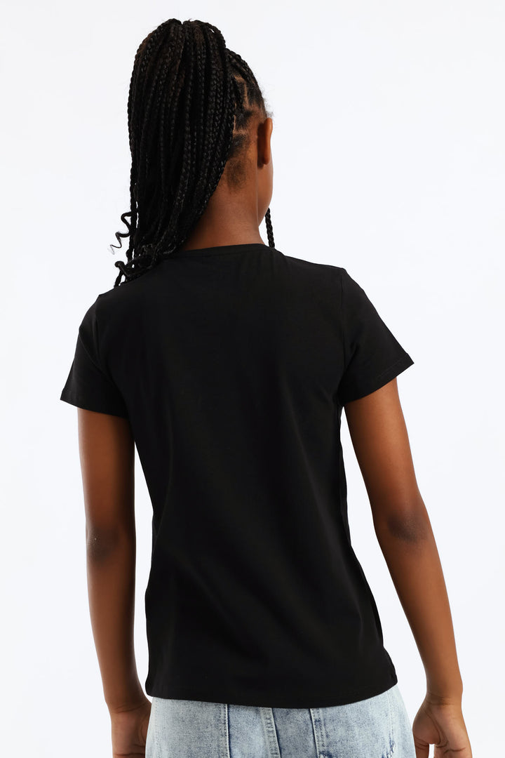 Girls Logo Tee - Black