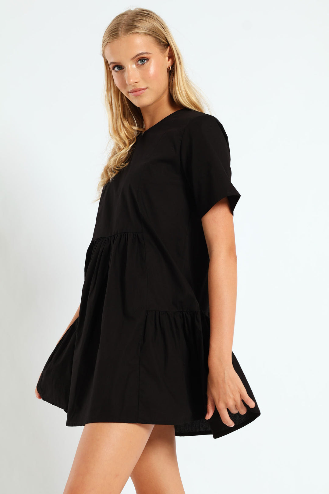 Back Tie Panel Dress - Black