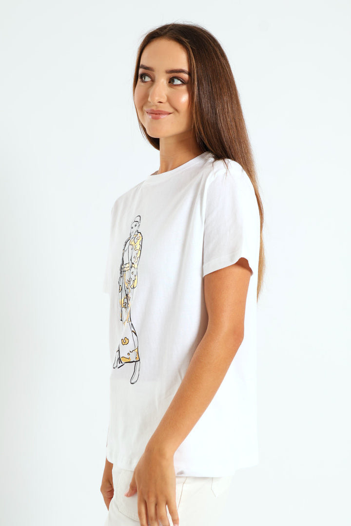 Model Foil Suit Tee - White