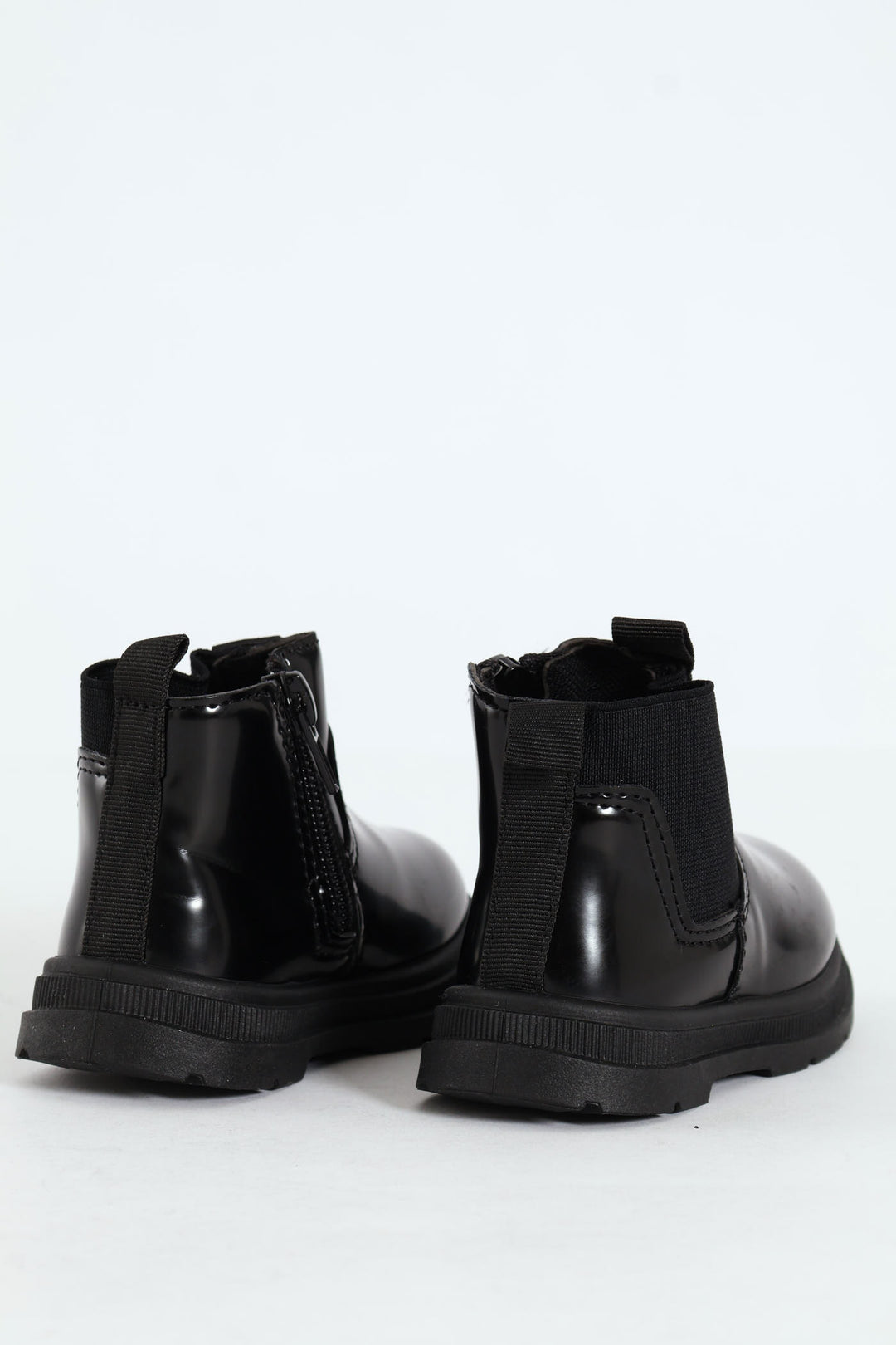Baby Girls Patent Boot - Black