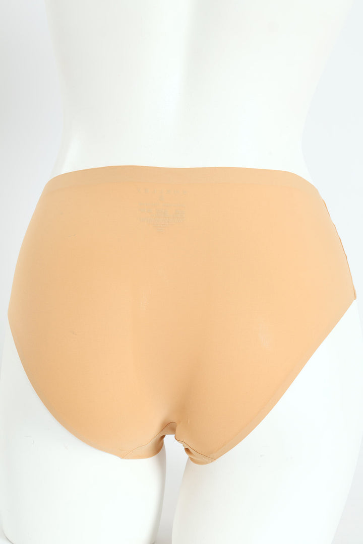 3 Pack Boyleg Panties - Leaves/Coral/Tan