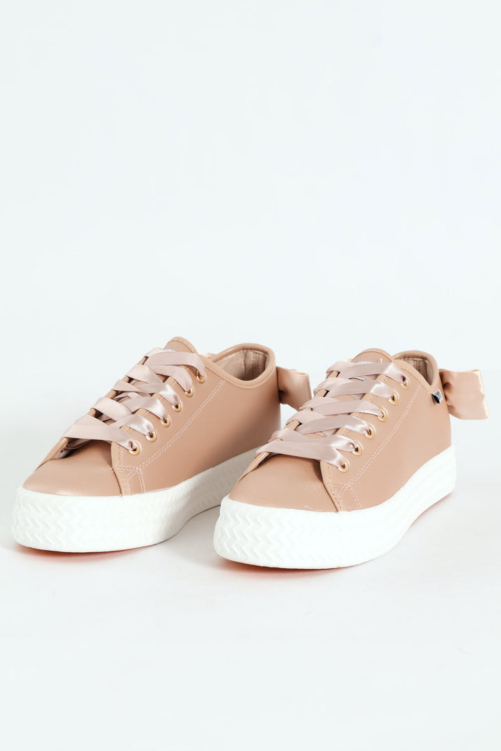 Miah Platform Lace Up Sneaker - Blush