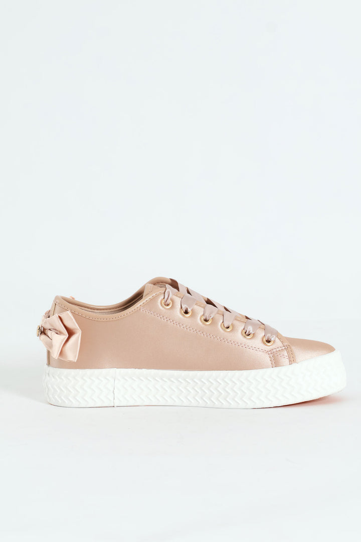 Miah Platform Lace Up Sneaker - Blush