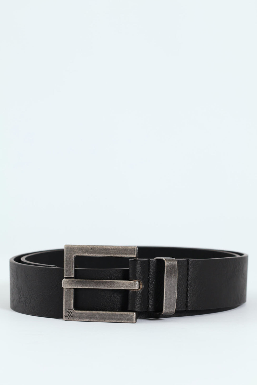Embossed Buckle Belt - Black
