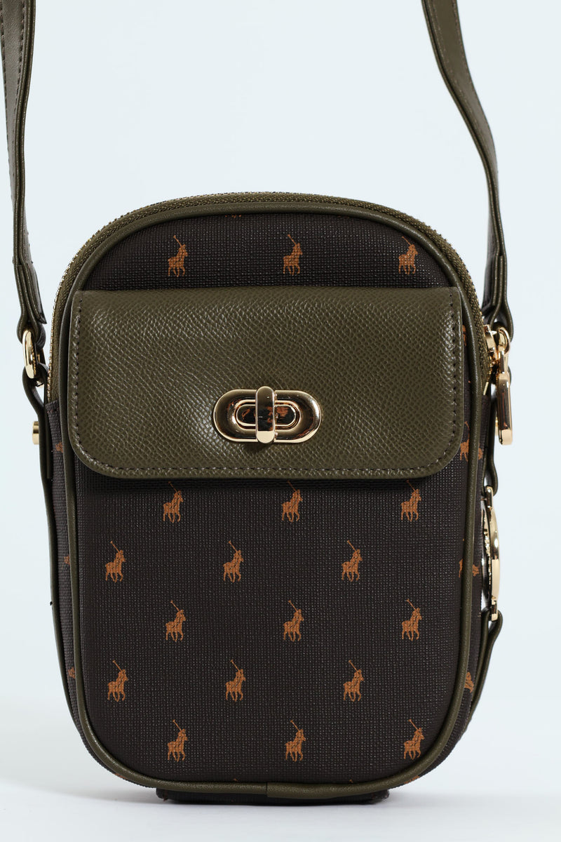 Monticello Phone Bag - Dark Green