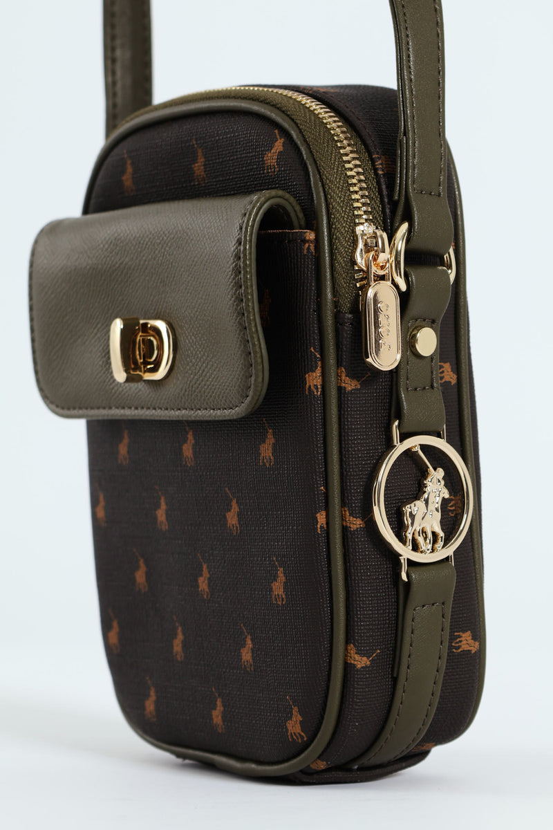Monticello Phone Bag - Dark Green