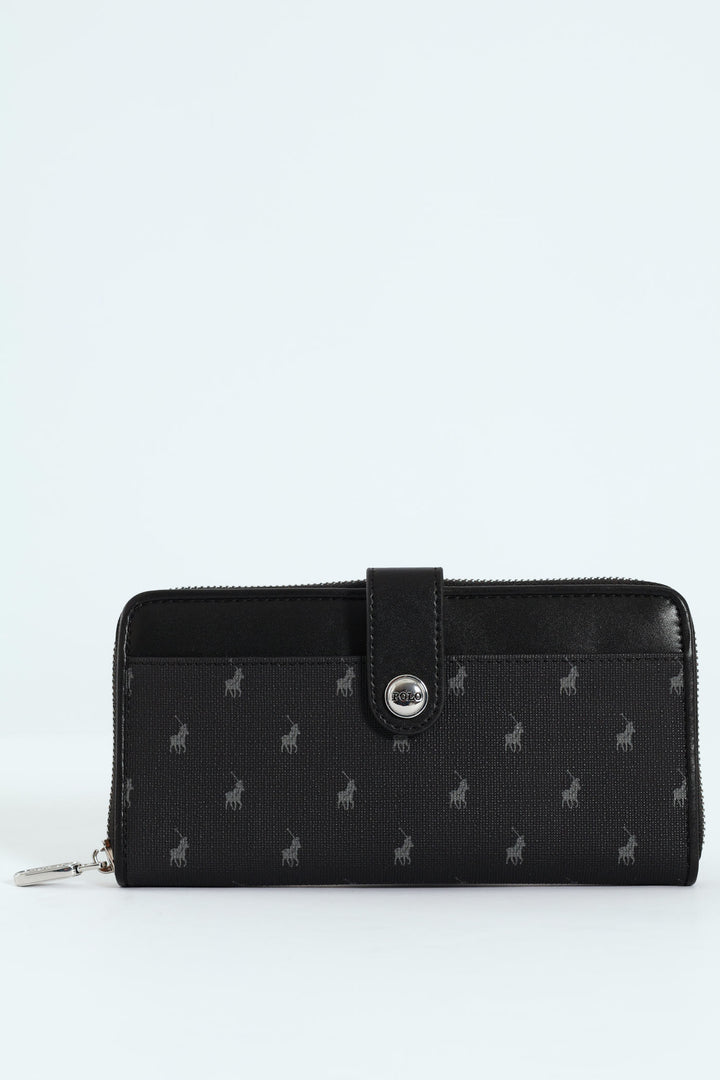 New Iconic Zip Around Purse - Black