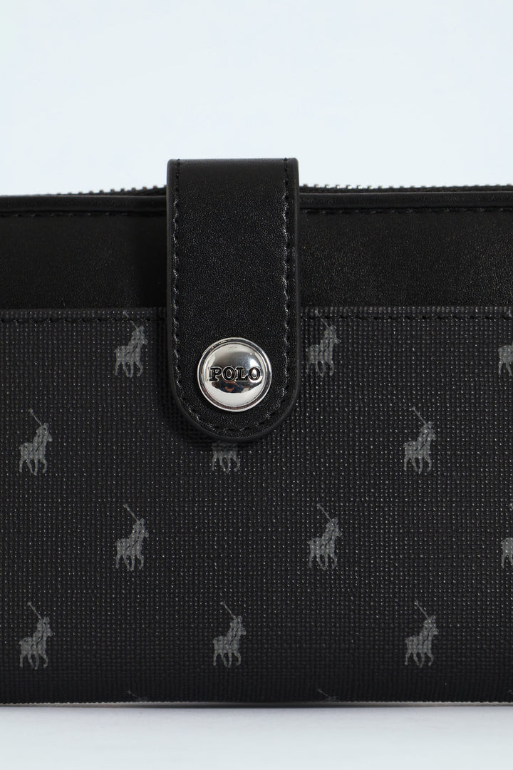 New Iconic Zip Around Purse - Black