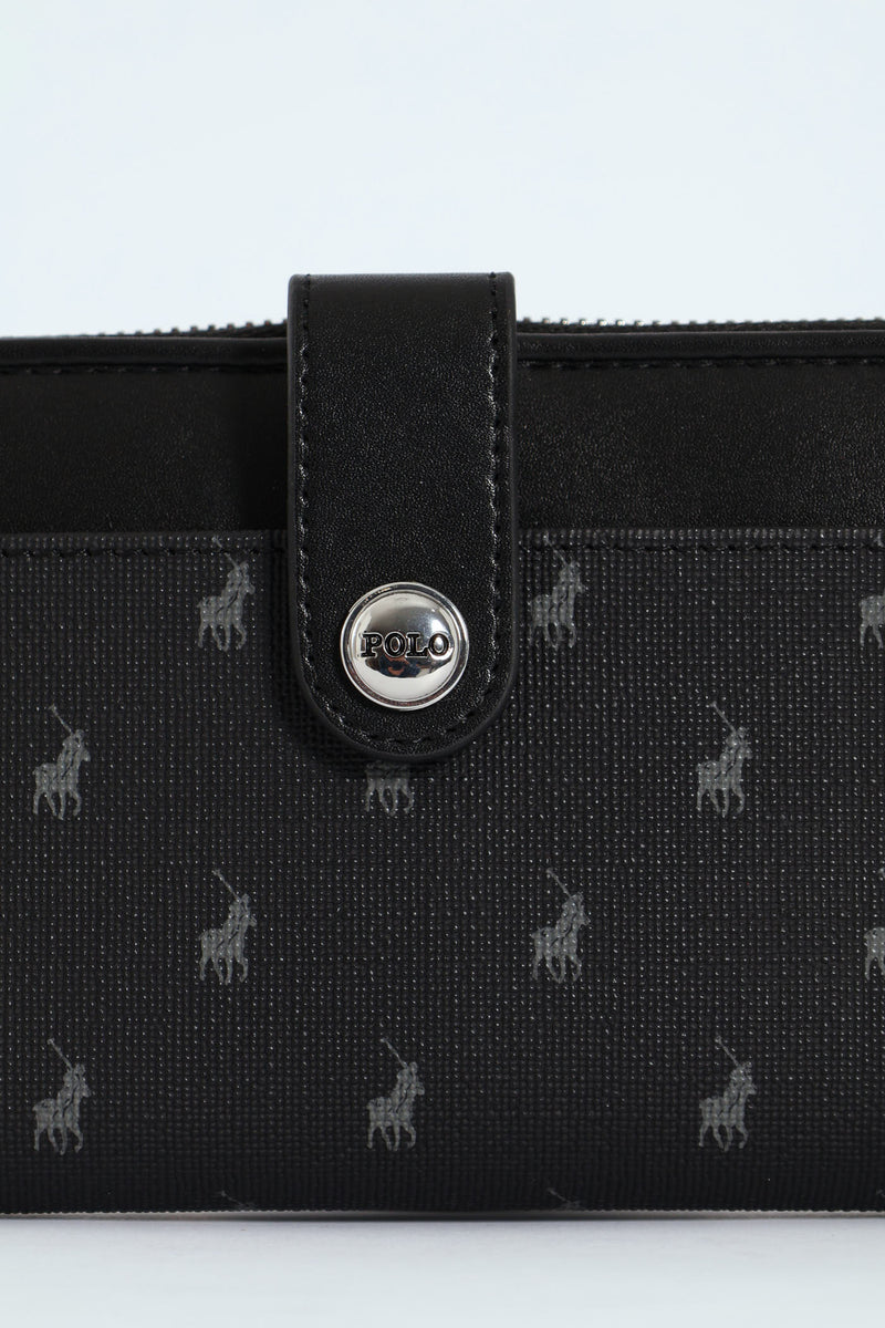 New Iconic Zip Around Purse - Black
