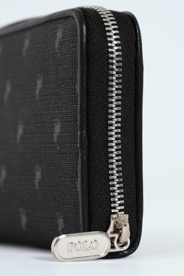 New Iconic Zip Around Purse - Black