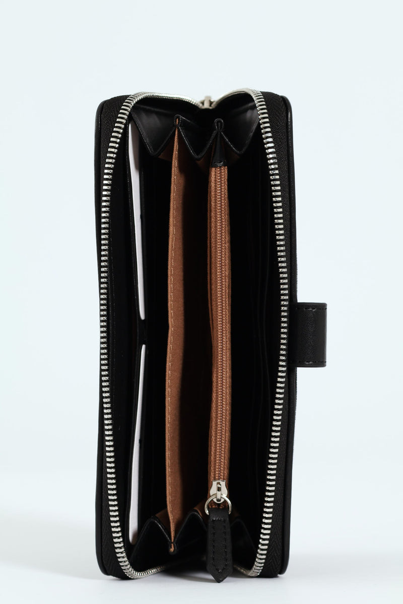 New Iconic Zip Around Purse - Black
