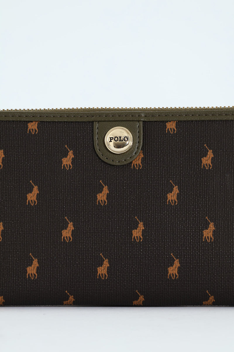 Monticello Zip Around Purse - Dark Green