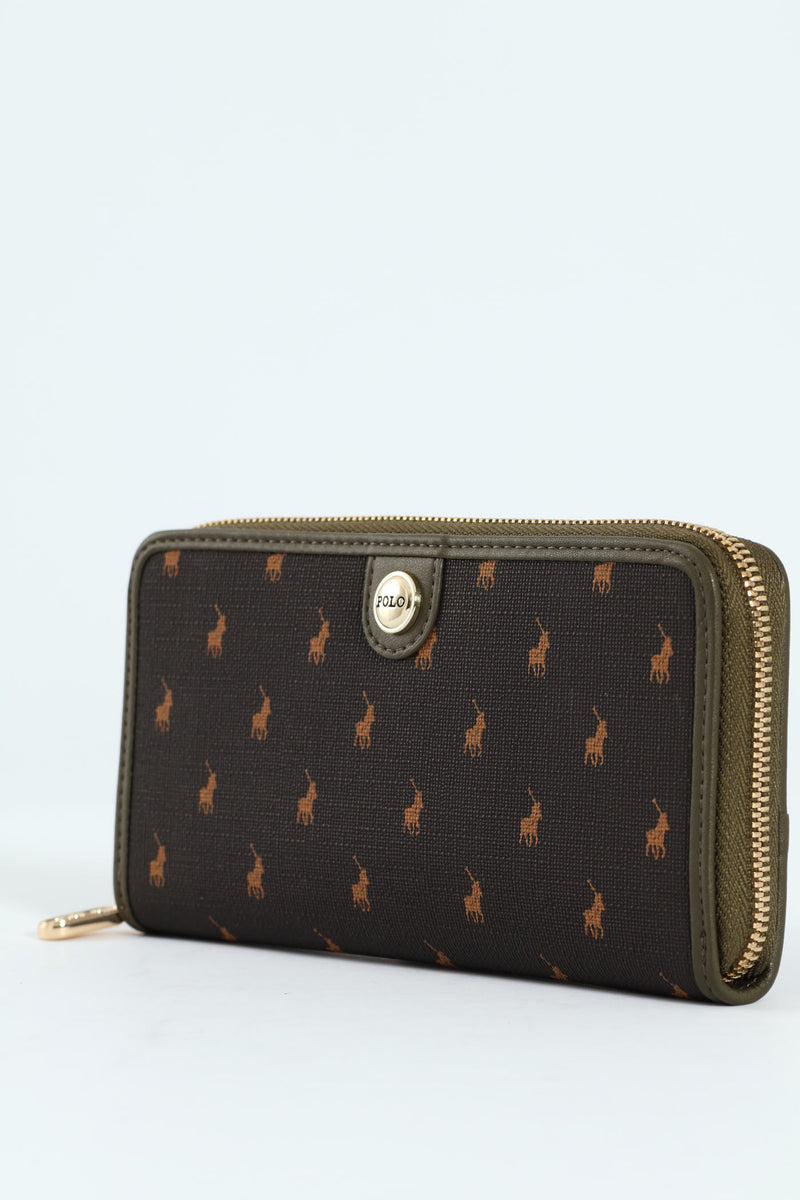 Monticello Zip Around Purse - Dark Green