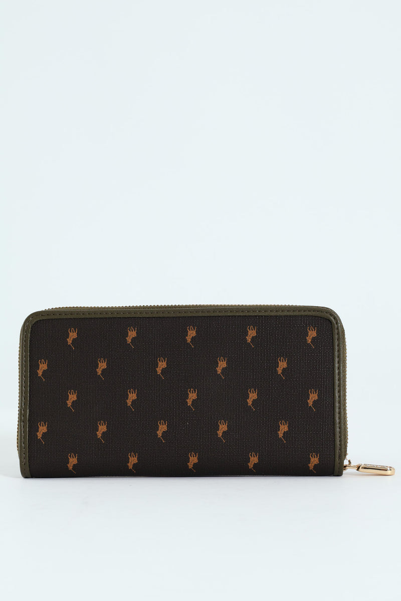 Monticello Zip Around Purse - Dark Green