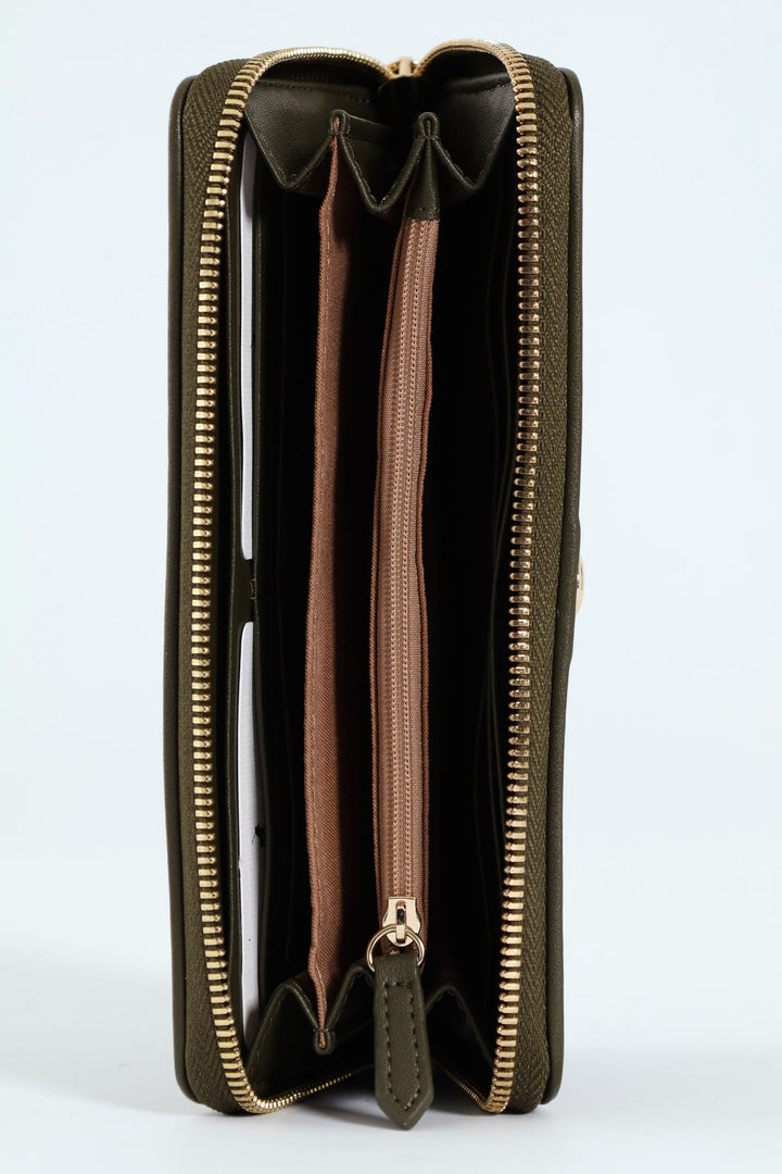 Monticello Zip Around Purse - Dark Green