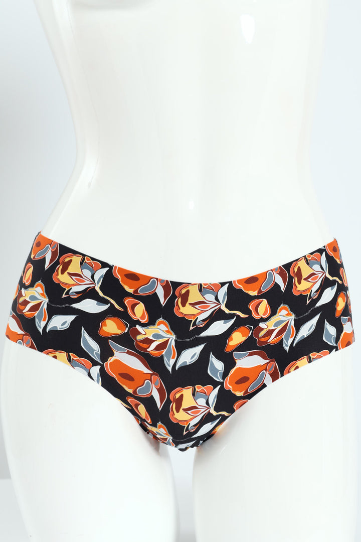 3 Pack Boyleg Panties - Floral/Gray/Blue