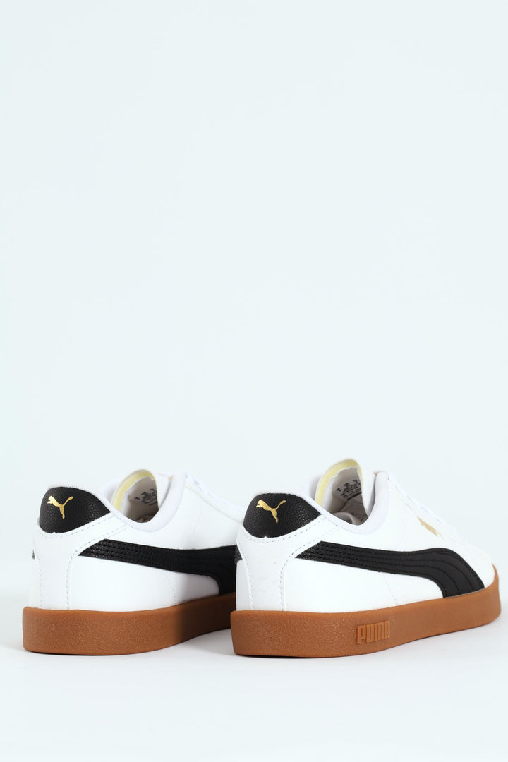 Club II Court Sneaker With Gum Sole - White/Black