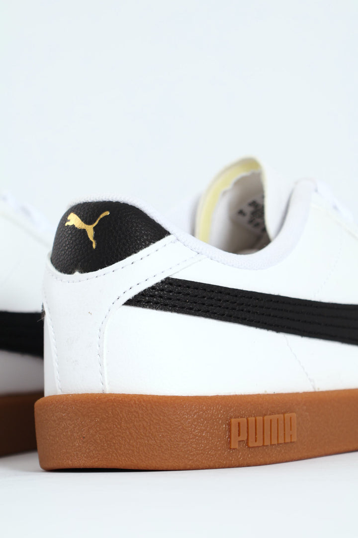 Club II Court Sneaker With Gum Sole - White/Black