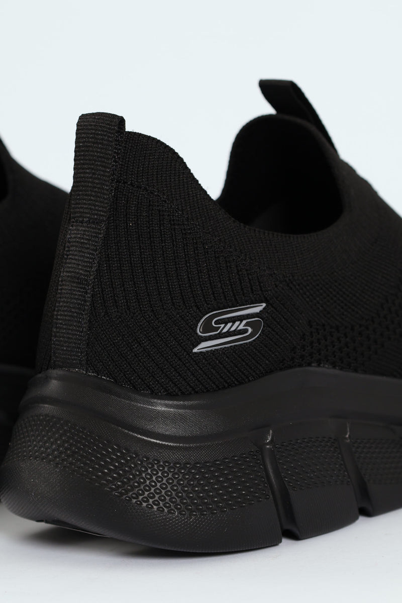 Bobs B Flex Knit Slip On Sneaker - Black