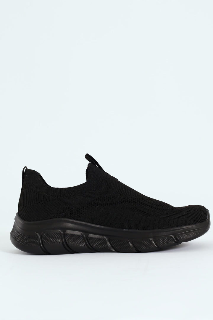Bobs B Flex Knit Slip On Sneaker - Black