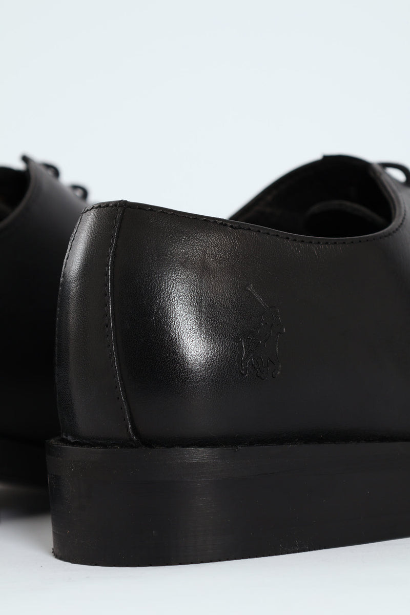 One Cut Oxford Lace Up Shoe - Black