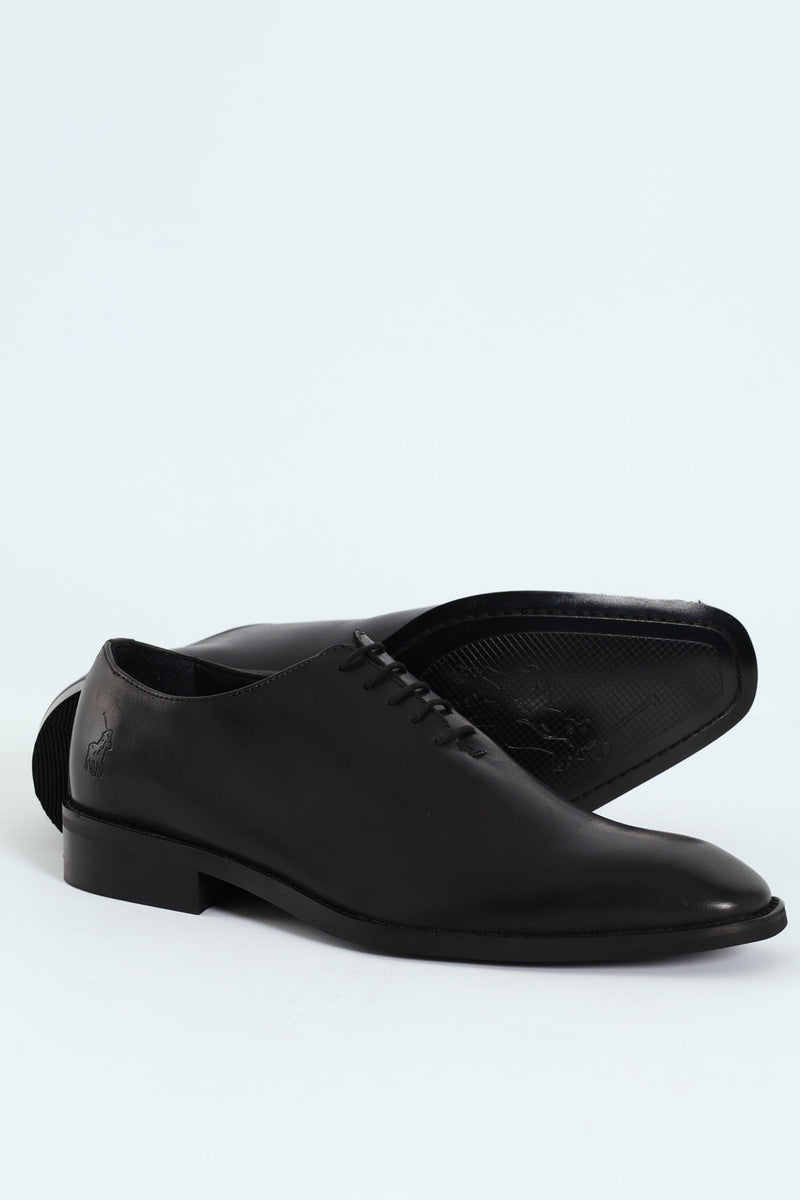 One Cut Oxford Lace Up Shoe - Black