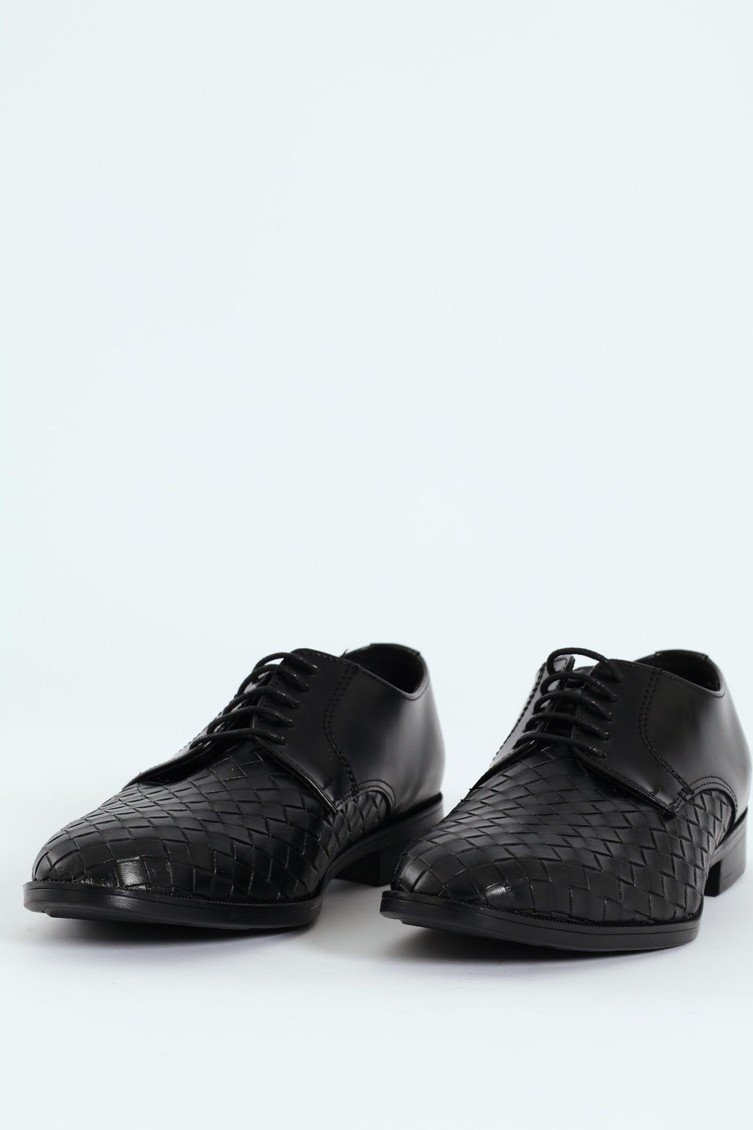 Weave Upper Lace Up Formal Shoe - Black