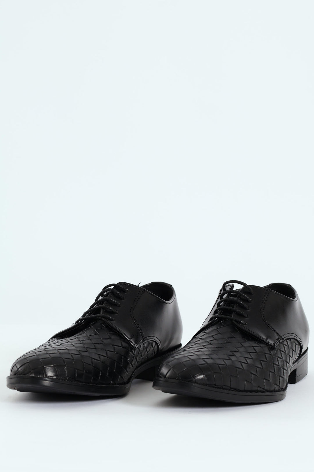 Weave Upper Lace Up Formal Shoe - Black