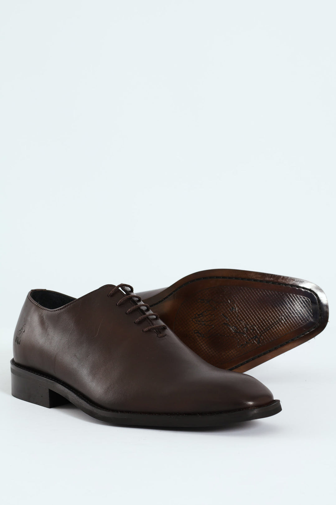 One Cut Oxford Lace Up Shoe - Brown