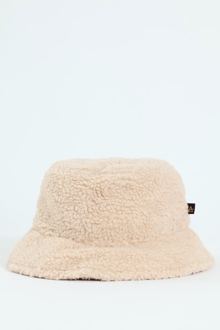 Borg Bucket Hat - Taupe