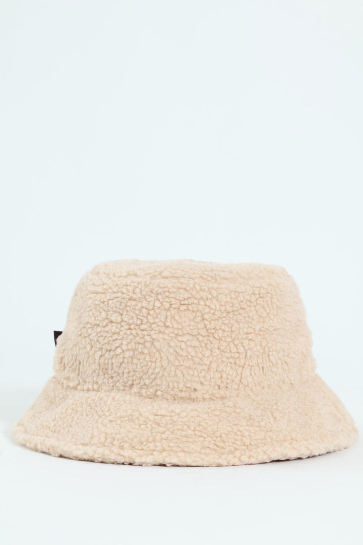 Borg Bucket Hat - Taupe