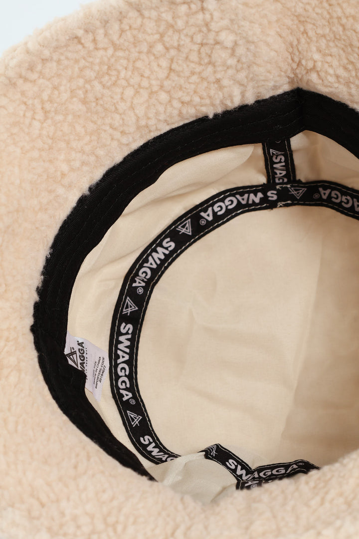 Borg Bucket Hat - Taupe