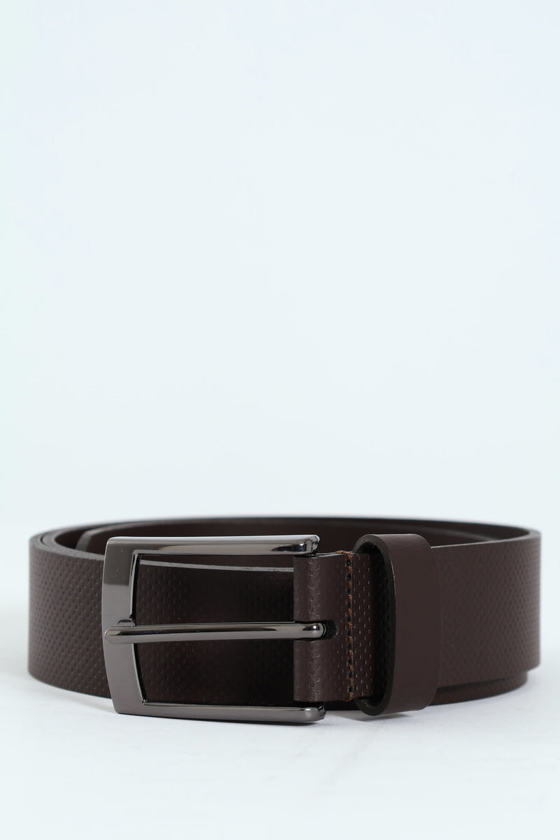 Bonded Leather Belt - Brown