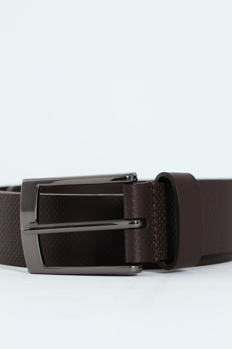 Bonded Leather Belt - Brown