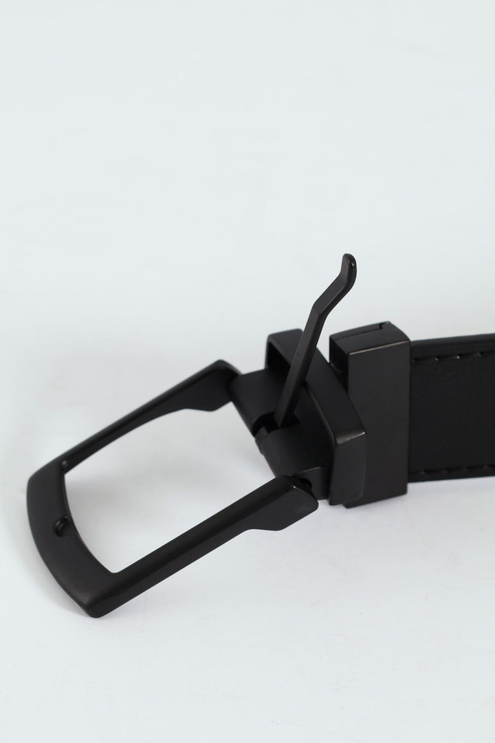 Formal Reversible Matte Buckle Belt - Black/Brown