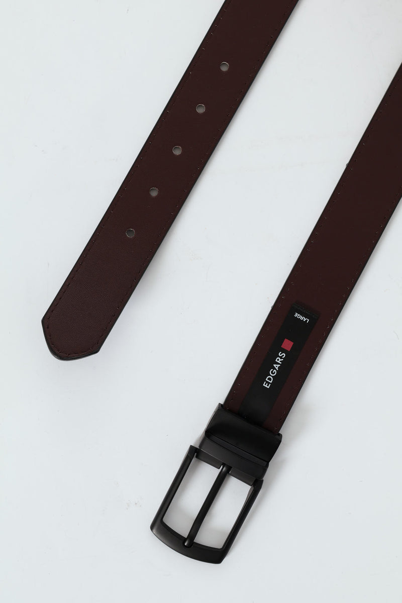 Formal Reversible Matte Buckle Belt - Black/Brown