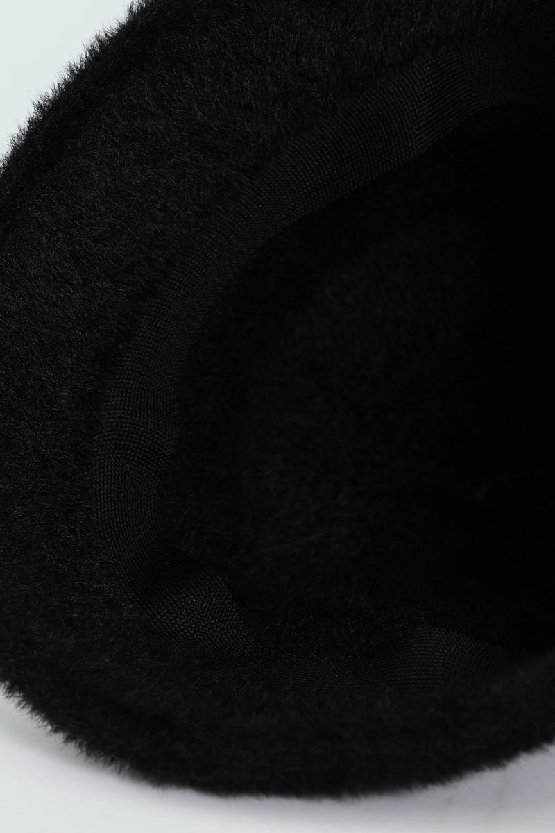 Fluffy Cloche Hat - Black