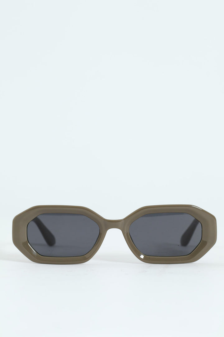 Chunky Frame Sunglasses - Olive