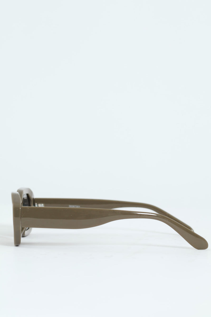 Chunky Frame Sunglasses - Olive