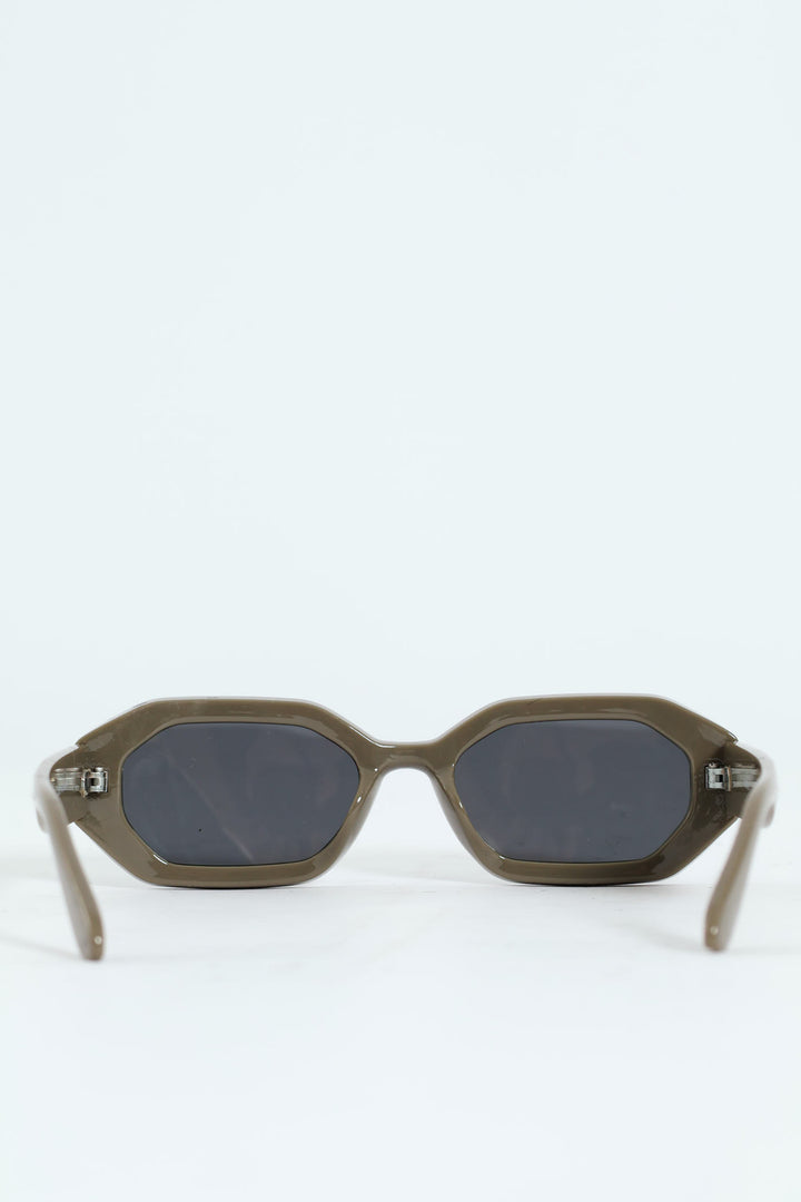 Chunky Frame Sunglasses - Olive
